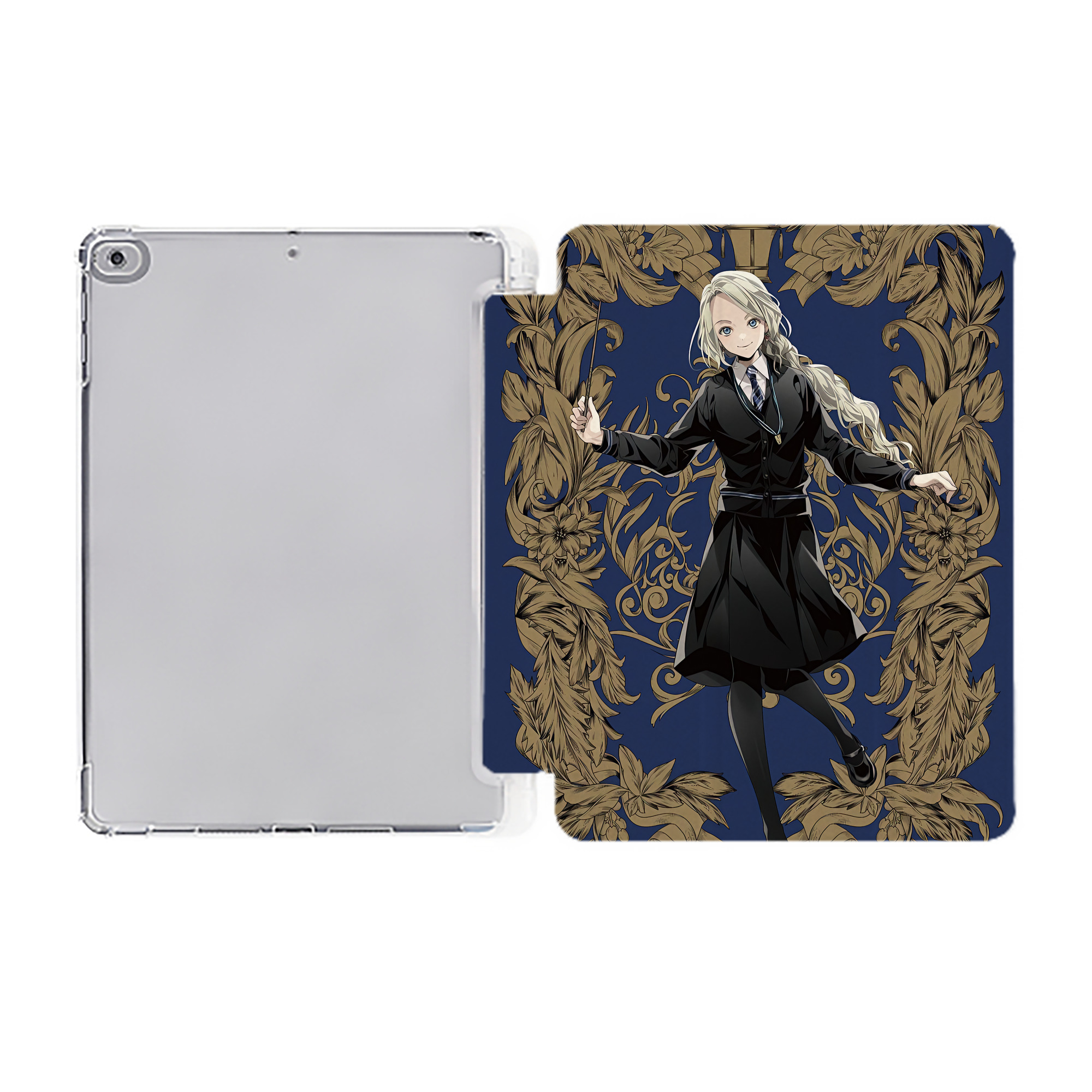 （画像用） Harry Potter ハリー・ポッターシリーズ IPad ケース ペン収納付き 三つ折りスタンド PUレザー×シリコン 対応機種9.5/10.5/10.9インチ